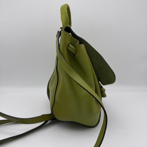 Coach Derby Backpack Green Pebble Leather Drawstring Purse Bag F59819 Rare main image 7
